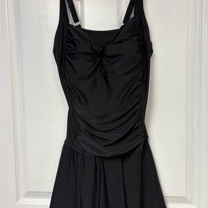 Coco Reef Black One-Piece Swimsuit with Skirt